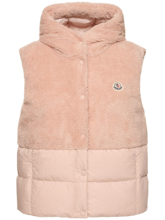 Moncler: Teddy capsule Floy down vest - women_0 | Luisa Via Roma