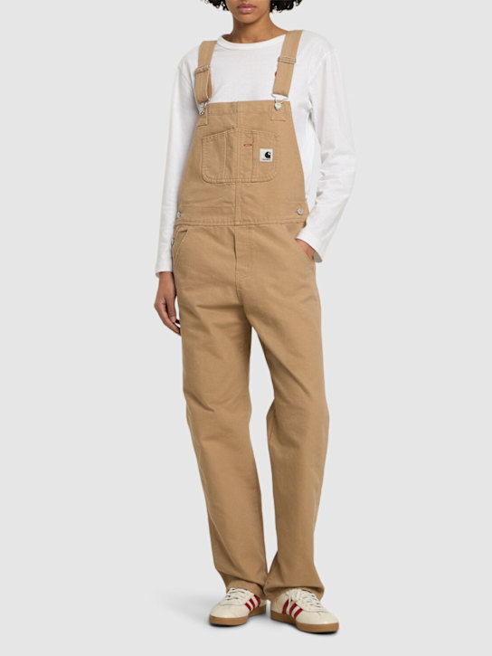 Carhartt WIP: Bib straight canvas overalls - women_1 | Luisa Via Roma