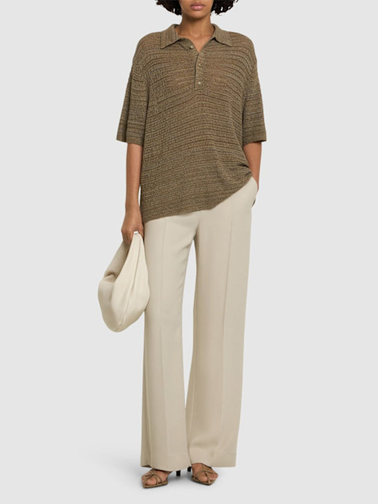 Nagnata: Milano organic cotton polo - Khaki/Green - women_1 | Luisa Via Roma