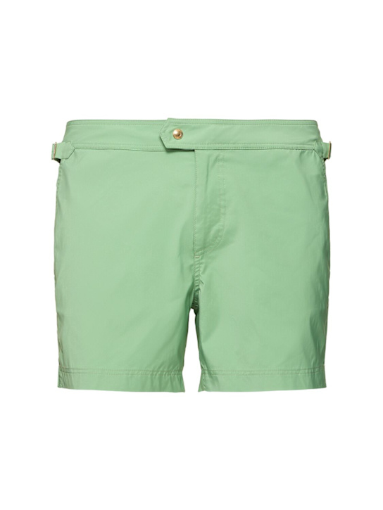 Tom Ford: Compact poplin swim shorts - men_0 | Luisa Via Roma