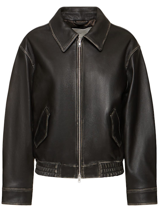 Dunst: Unisex distressed leather jacket - women_0 | Luisa Via Roma