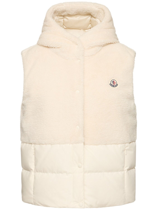 Moncler: Teddy capsule Floy down vest - women_0 | Luisa Via Roma