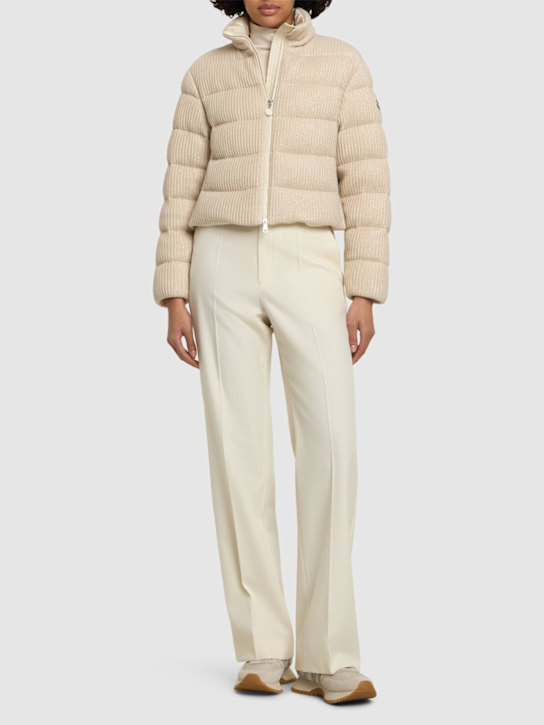 Moncler: Piumino Thoiry in cotone - Oro Metallizzato - women_1 | Luisa Via Roma