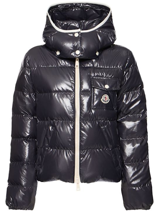 Moncler: Andro nylon down jacket - women_0 | Luisa Via Roma