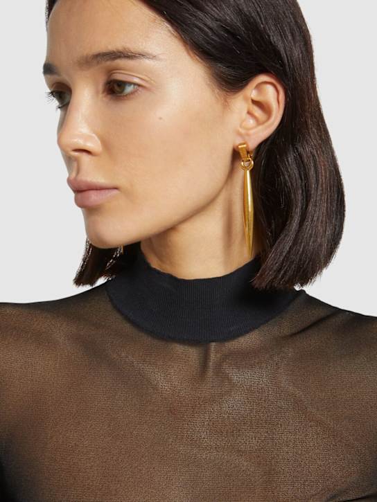Tom Ford: Brass earrings - Antique Gold - women_1 | Luisa Via Roma