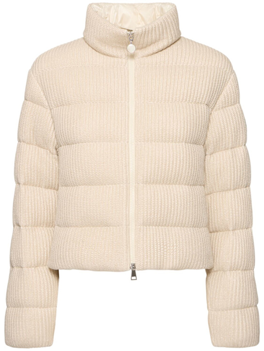 Moncler: Piumino Thoiry in cotone - Oro Metallizzato - women_0 | Luisa Via Roma
