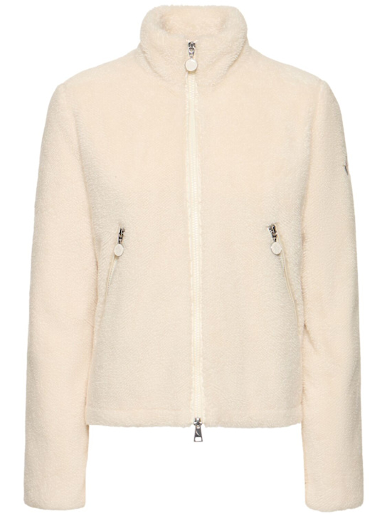 Moncler: Teddy capsule Polignac down jacket - Silk White - women_0 | Luisa Via Roma