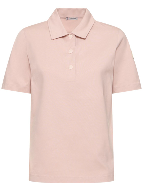 Moncler: コットンピケポロシャツ - women_0 | Luisa Via Roma