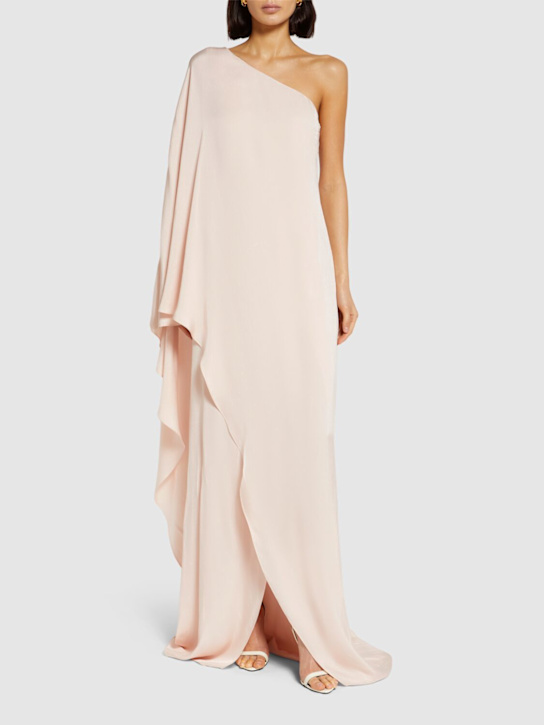 Tom Ford: Viscose crepe cady one-shoulder kaftan - Pink - women_1 | Luisa Via Roma