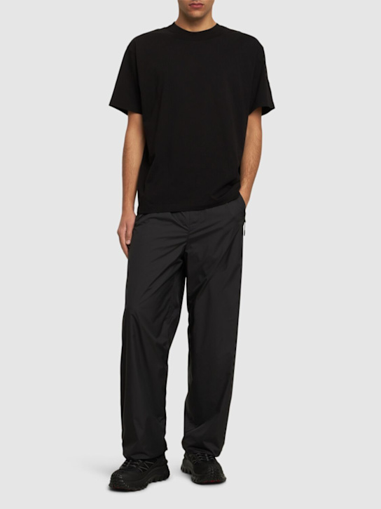 Moncler: Double collar cotton t-shirt - men_1 | Luisa Via Roma