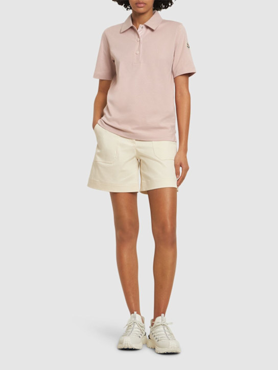 Moncler: コットンピケポロシャツ - women_1 | Luisa Via Roma