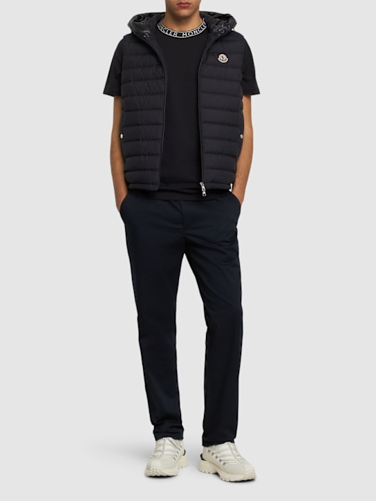 Moncler: Logo-trimmed cotton t-shirt - men_1 | Luisa Via Roma