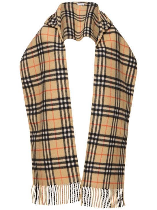 Burberry: Sciarpa in cashmere Giant Check - women_0 | Luisa Via Roma