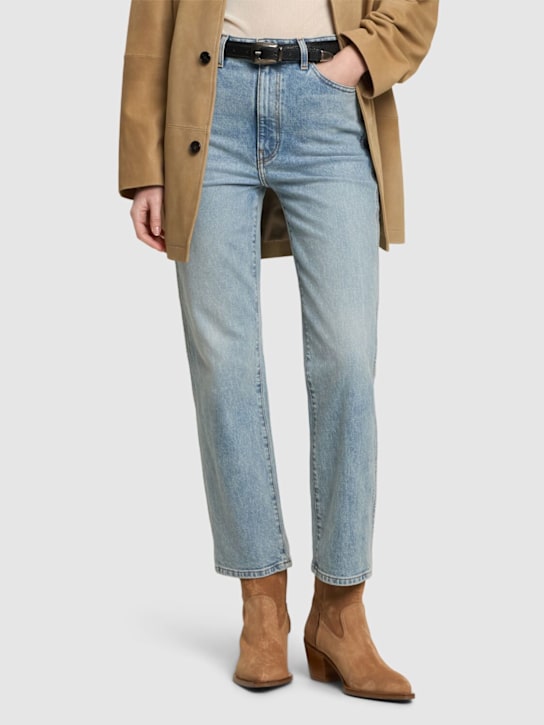 Stuart Weitzman: 60mm Tate suede ankle boots - Camel - women_1 | Luisa Via Roma
