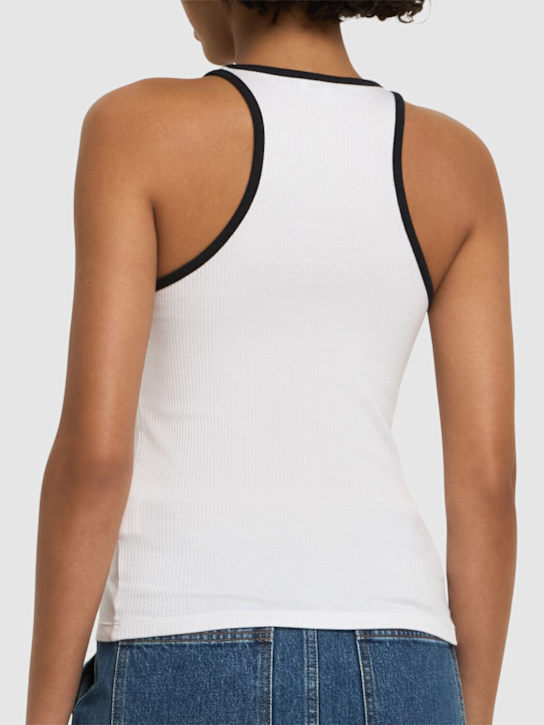 Ribbed cotton blend tank top - Sporty & Rich - Women  | Luisaviaroma