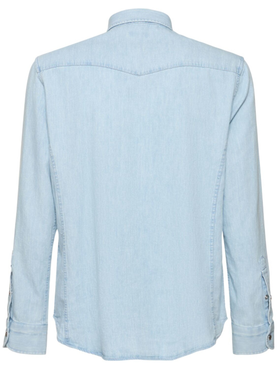 Tom Ford: Chambre cotton denim western shirt - men_1 | Luisa Via Roma