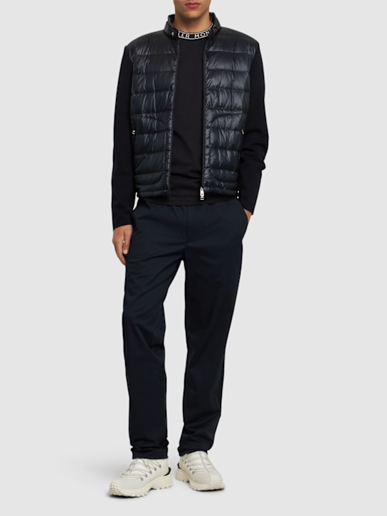 Moncler: Padded wool zip-up cardigan - men_1 | Luisa Via Roma