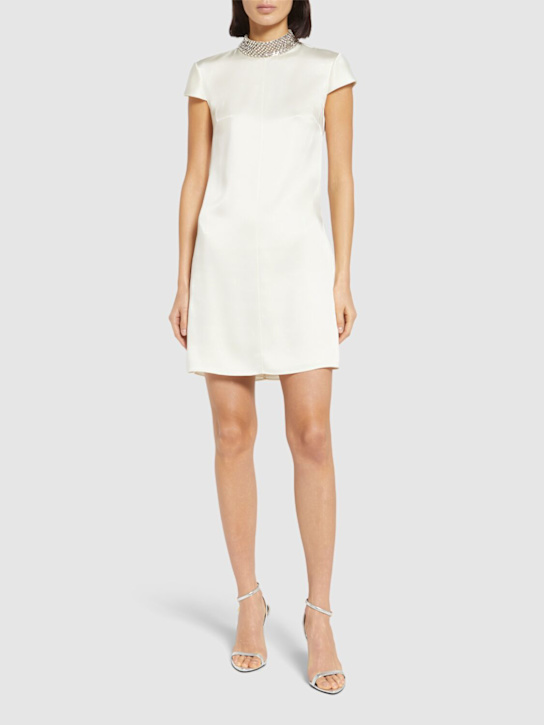 Tom Ford: Embroidered double silk satin mini dress - White - women_1 | Luisa Via Roma