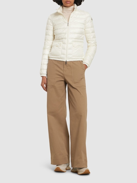 Moncler: Lans packable nylon down jacket - women_1 | Luisa Via Roma