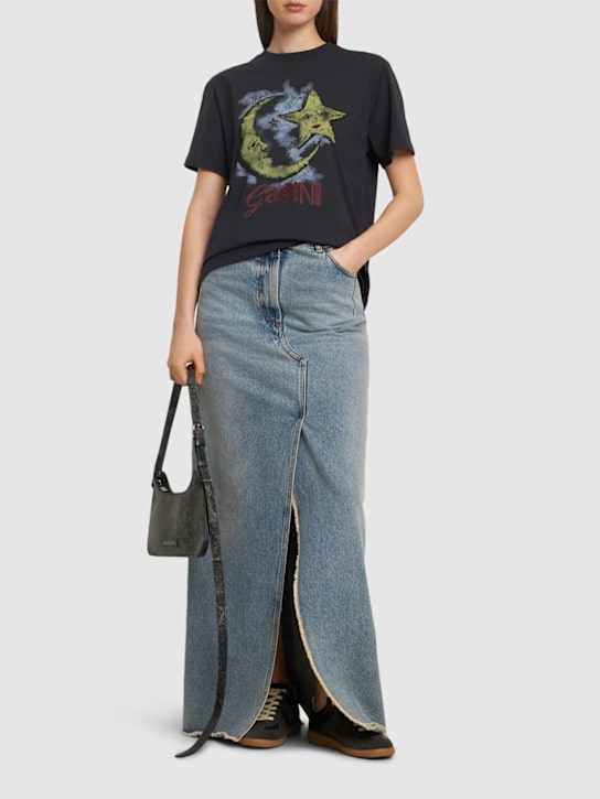 GANNI: Jersey Moon relaxed t-shirt - women_1 | Luisa Via Roma