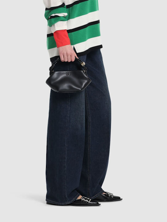 GANNI: Mini Bou recycled leather top handle bag - women_1 | Luisa Via Roma