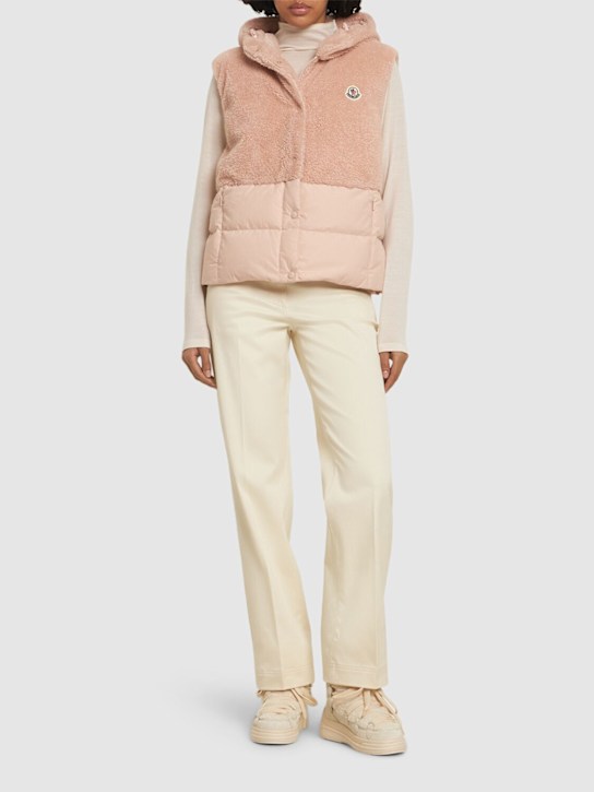 Moncler: Teddy capsule Floy down vest - women_1 | Luisa Via Roma