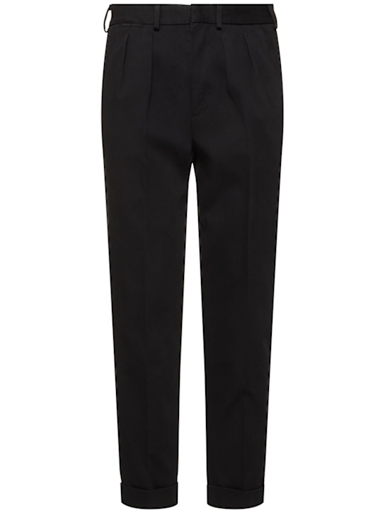 Bio-cotton gabardine double pleat pants - Thumbnail 1