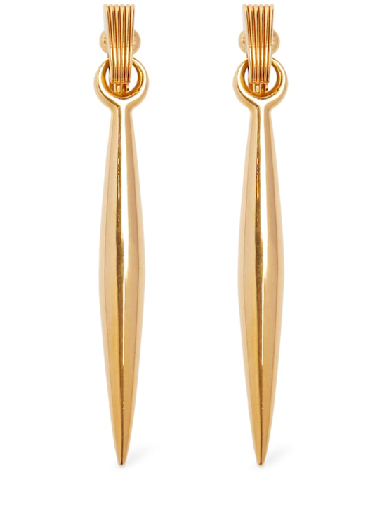 Tom Ford: Brass earrings - Antique Gold - women_0 | Luisa Via Roma