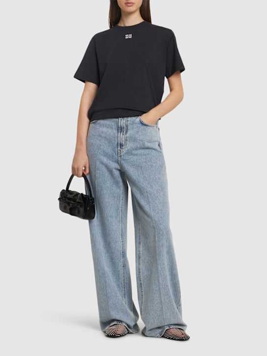 GANNI: Basic jersey relaxed t-shirt - women_1 | Luisa Via Roma