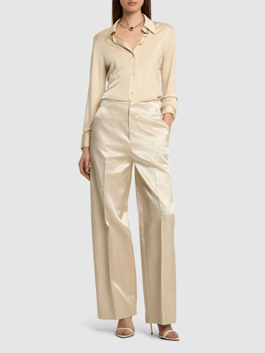 Philosophy Di Lorenzo Serafini: Duchesse wide leg pants - women_1 | Luisa Via Roma