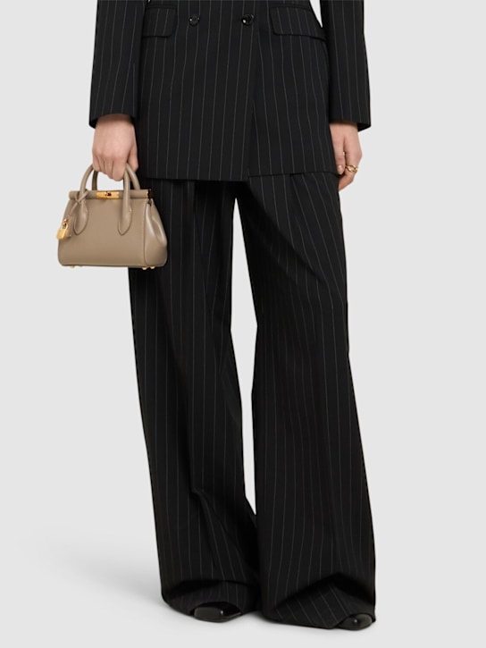 Dolce&Gabbana: Mini Marlene Day leather top handle bag - Taupe - women_1 | Luisa Via Roma