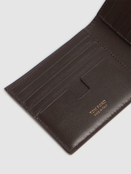 Tom Ford: T-line classic nubuck bifold wallet - men_3 | Luisa Via Roma