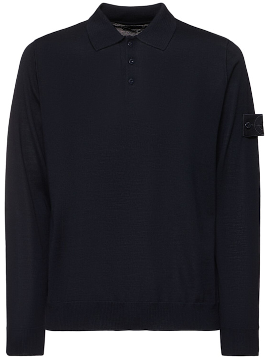 Stone Island: Ghost long sleeve polo - men_0 | Luisa Via Roma