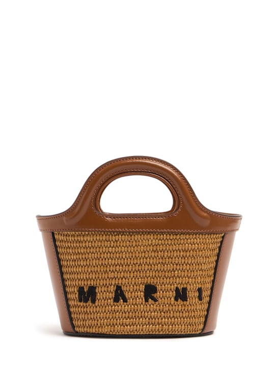 Marni: Micro Tropicalia Summer top handle bag - Raw Sienna - women_0 | Luisa Via Roma