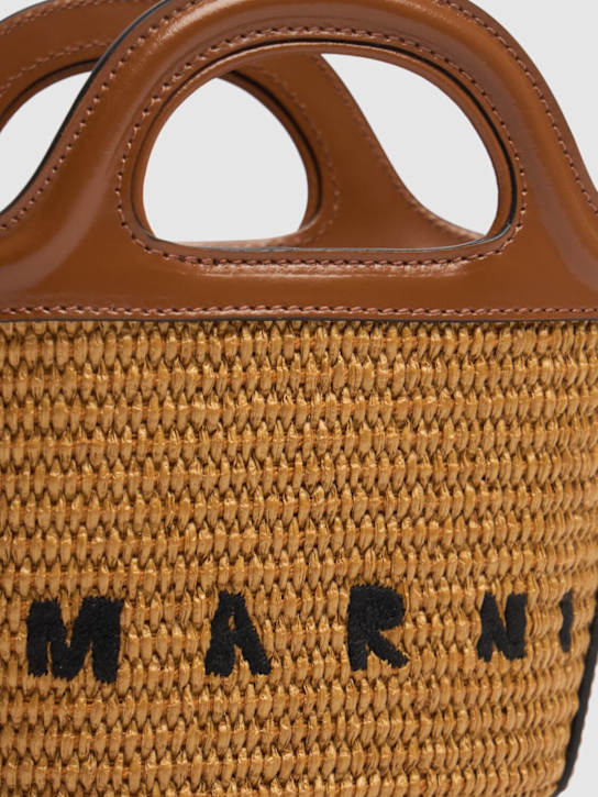 Marni: Micro Tropicalia Summer top handle bag - Raw Sienna - women_4 | Luisa Via Roma