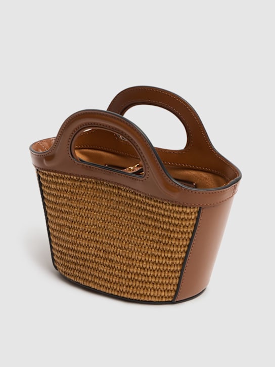 Marni: Micro Tropicalia Summer top handle bag - Raw Sienna - women_5 | Luisa Via Roma