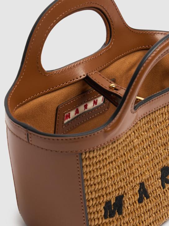 Marni: Micro Tropicalia Summer top handle bag - Raw Sienna - women_6 | Luisa Via Roma