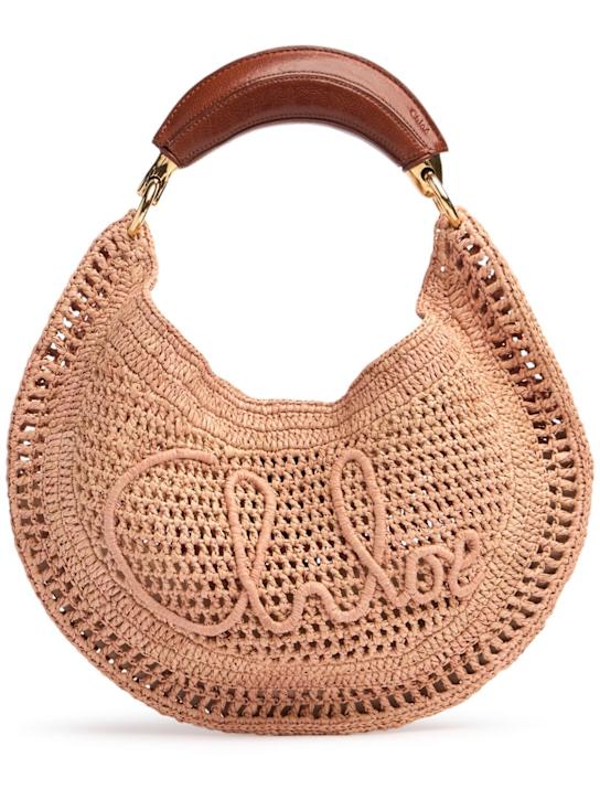 Chloé: Summer Banana raffia top handle bag - women_0 | Luisa Via Roma