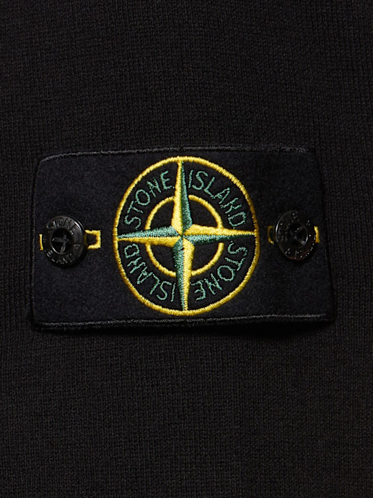 Stone Island: Crewneck cotton sweatshirt - Black - men_4 | Luisa Via Roma