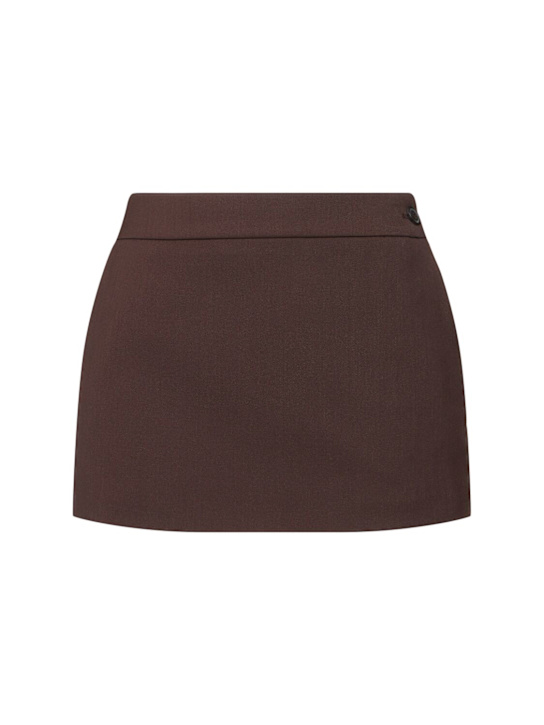 Wardrobe.nyc: Wool mini skirt - women_0 | Luisa Via Roma