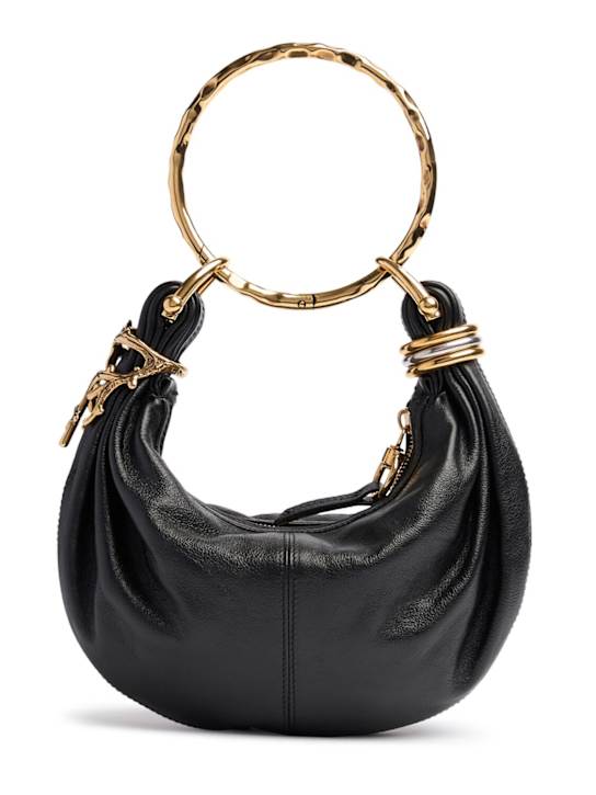 Chloé: Bracelet leather top handle bag - Black - women_0 | Luisa Via Roma