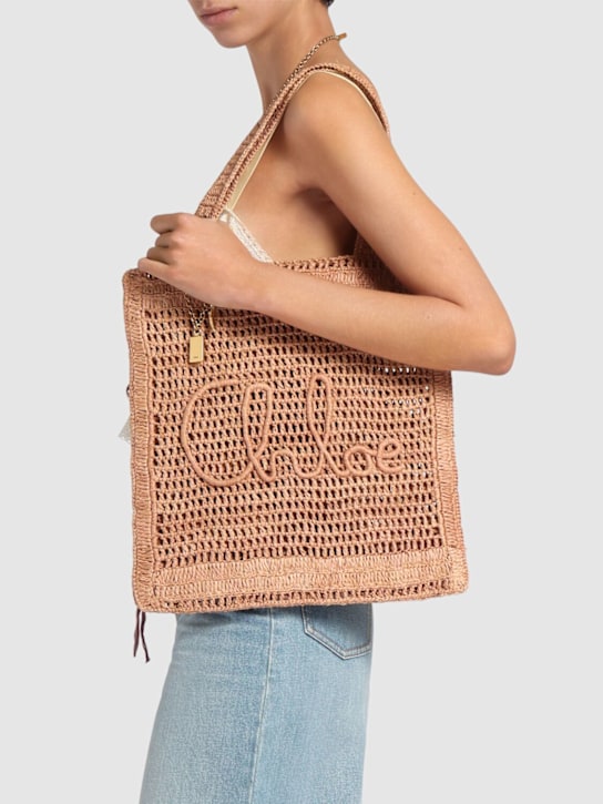 Chloé: Summer Banana crochet tote bag - women_1 | Luisa Via Roma