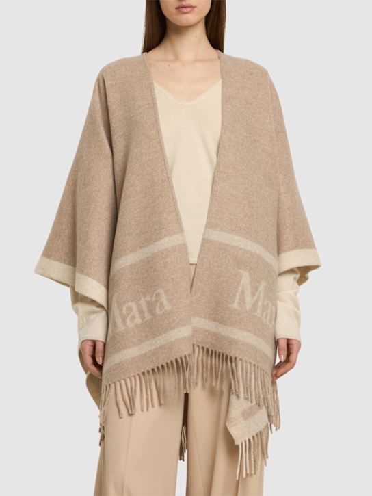 Max Mara: Wollponcho mit Fransen „Hilde“ - Cacha - women_1 | Luisa Via Roma