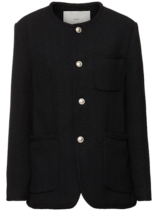 Dunst: Unisex oversize collarless tweed jacket - women_0 | Luisa Via Roma