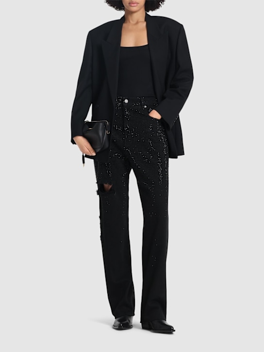 Golden Goose: Journey Kim embellished jeans - Black - women_1 | Luisa Via Roma
