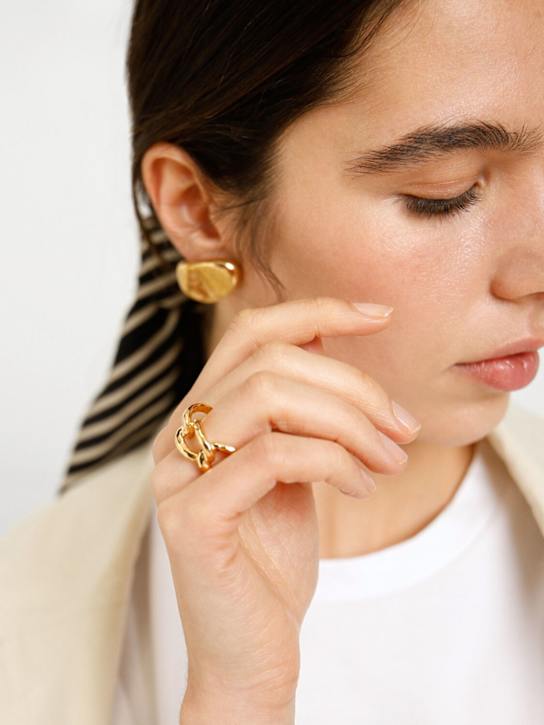 Jil Sander: Thin chain ring - Gold - women_1 | Luisa Via Roma