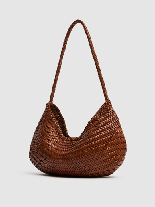 Dragon Diffusion: Nova Luna皮革单肩包 - Tan Black Edge - women_2 | Luisa Via Roma