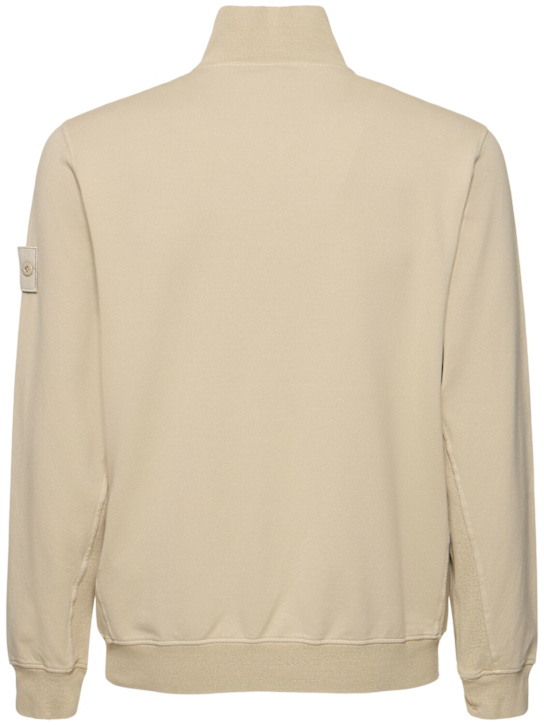 Stone Island: Ghost zip cardigan - Beige - men_3 | Luisa Via Roma