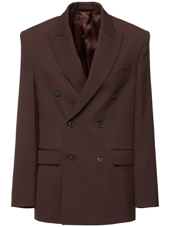 Wardrobe.nyc: Wool double breasted blazer - women_0 | Luisa Via Roma