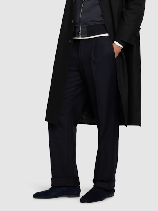 Tod's: Suede loafers - Blue - men_1 | Luisa Via Roma